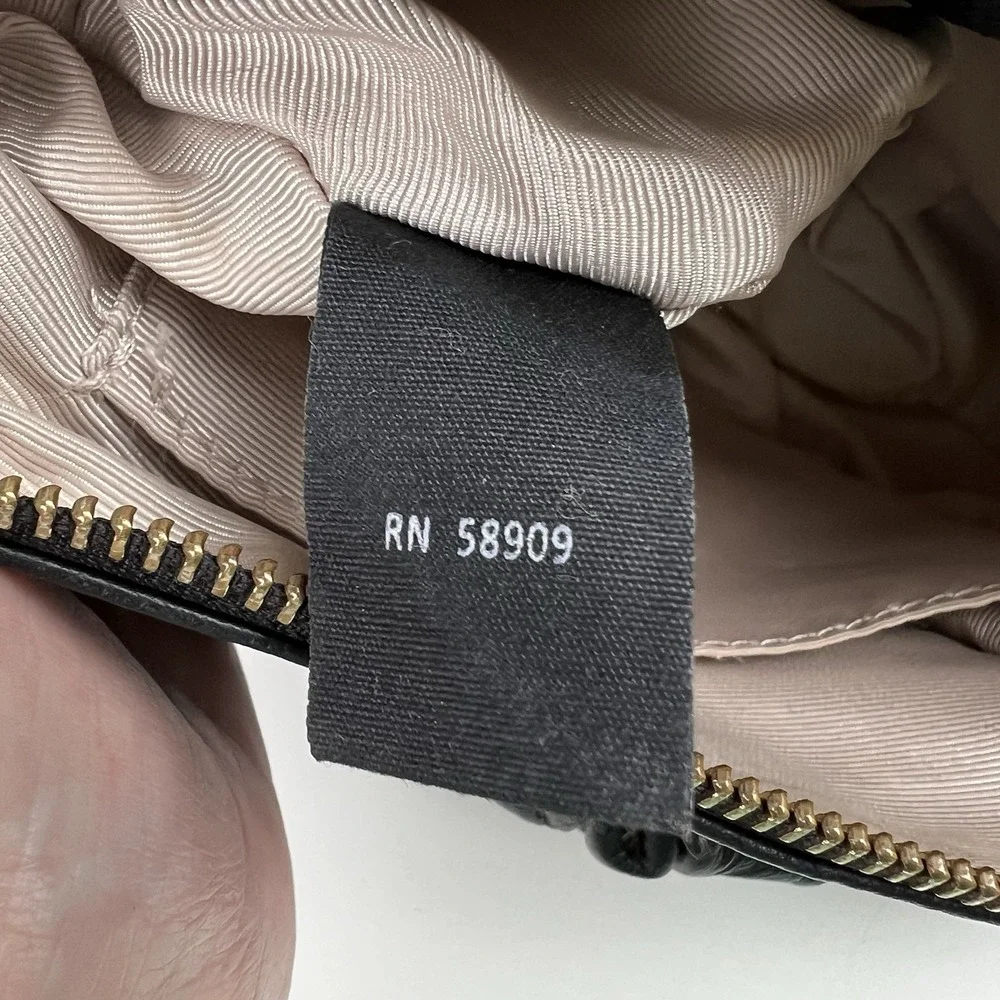 Antonio Melani  Knotted Pebbled Leather Cosmetic Bag